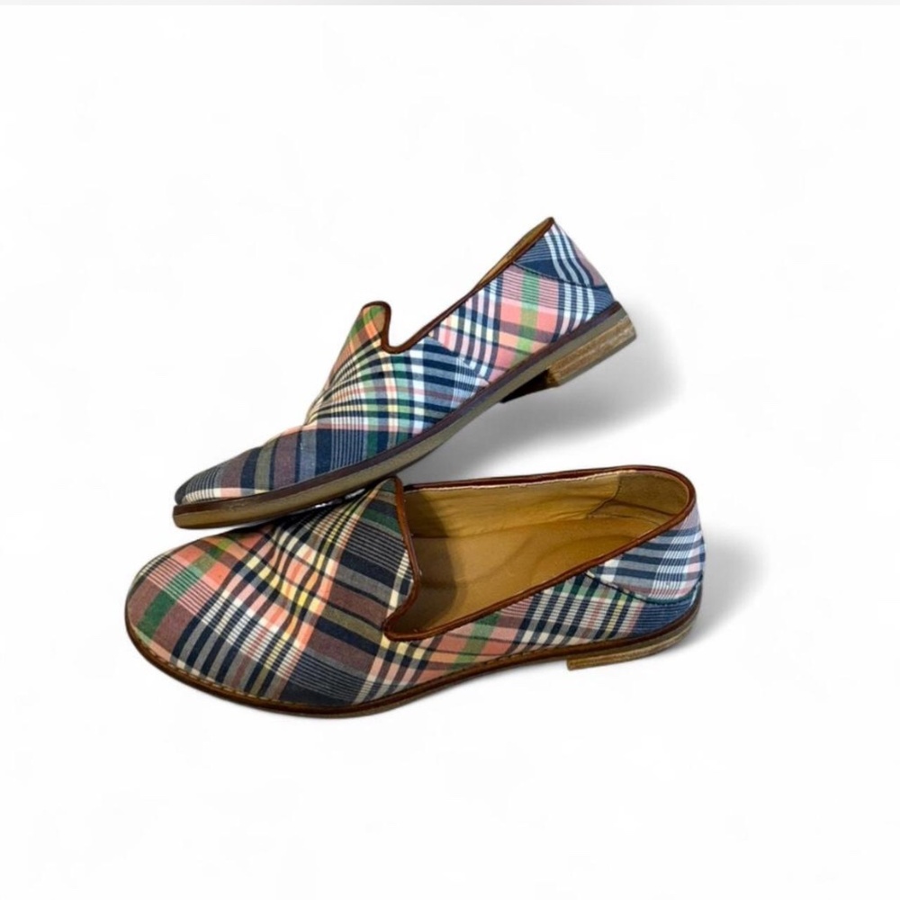 Sperry Seaport Levy Wash‎ Plaid Canvas Low Top Loafer